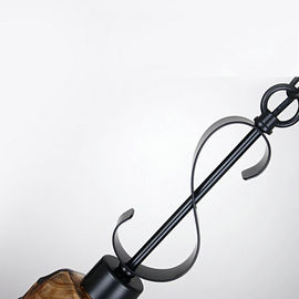 Tunggal Kepala Matte Black Retro Tradisional Chandelier Hanging Pendant Lighting Fixture
