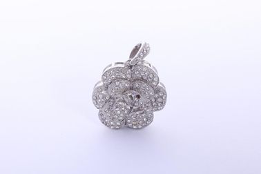 Lucu Perak Flower Pendant Perhiasan USB Flash Drive 2.0 4GB 8GB 16GB