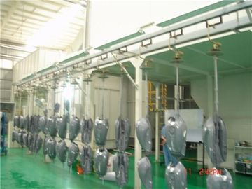 Lampu elektrostatik bubuk Coaitng lini produksi dengan debu Manual
