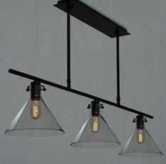 Elegan canggih Gantung Ceiling Lights Chandelier dengan Tiga Kaca Sangkakala
