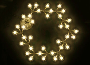 17 Lampu LED Net Lingkaran Lights Hanging langit-langit dengan Warm White LED