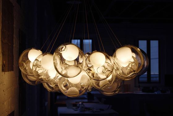 Kreatif Dua Glass Cover Lampu Gantung Ceiling LED G9 Colorful Pendant Lamp