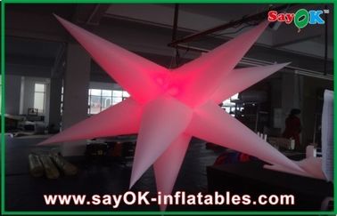 Dekorasi Acara Pesta Disesuaikan Inflatable Hanging LED Light Star