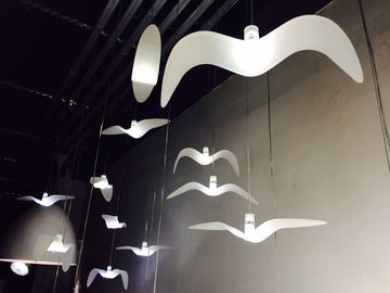 Susu Putih Sedikit Bird Chandelier Resin Sederhana Pendant Pencahayaan