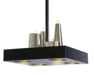 Bulat Atau Kotak Logam Led Chandelier Lampu Brilliant Chandelier Halus Hanging