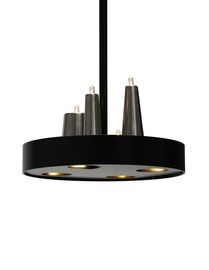 Bulat Atau Kotak Logam Led Chandelier Lampu Brilliant Chandelier Halus Hanging