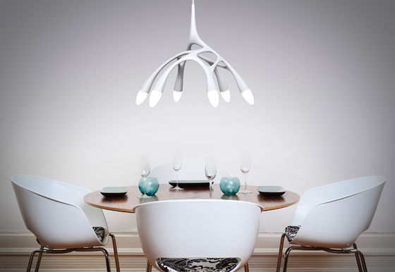 Hotel Branch Mewah Kaca langit-langit Chandelier Resin Bird Paw Chandelier di langit-langit