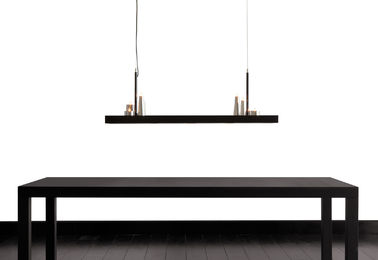 Logam Rectangular Plat Pulau Led Chandelier Lampu 8 Lights G4 Hanging langit-langit