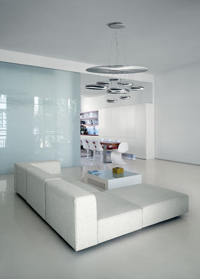 Modern Skydro Led Chandelier Lampu Chrome Dengan ABS Seng + paduan Bahan Untuk Dekorasi Commercial Lighting