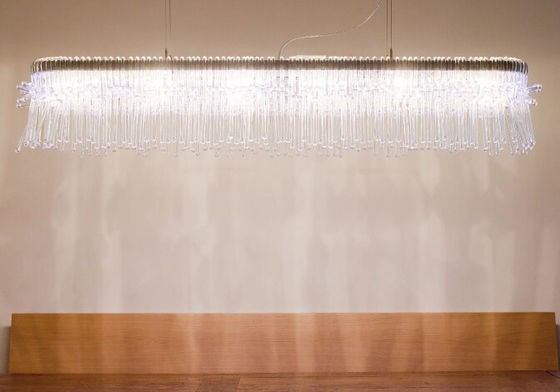 Trasparent Kaca Led Chandelier Lampu untuk Living Room Decoration