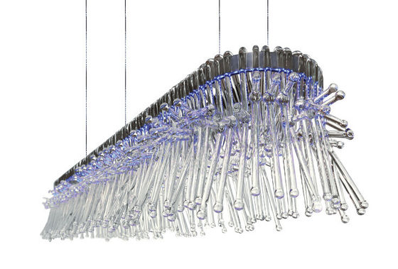 Trasparent Kaca Led Chandelier Lampu untuk Living Room Decoration