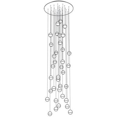 Jelas Kristal Kaca Bola Led Chandelier Lampu Transparan Ditangguhkan Pendant