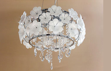 Lukisan Finishing K9 Kristal Chandelier Lampu Untuk Dining Room