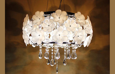Lukisan Finishing K9 Kristal Chandelier Lampu Untuk Dining Room