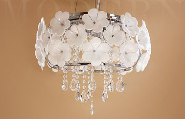 Lukisan Finishing K9 Kristal Chandelier Lampu Untuk Dining Room