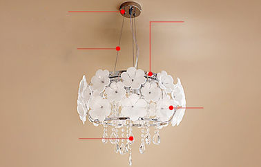Lukisan Finishing K9 Kristal Chandelier Lampu Untuk Dining Room