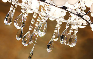 Lukisan Finishing K9 Kristal Chandelier Lampu Untuk Dining Room