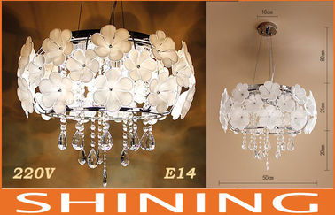 Lukisan Finishing K9 Kristal Chandelier Lampu Untuk Dining Room