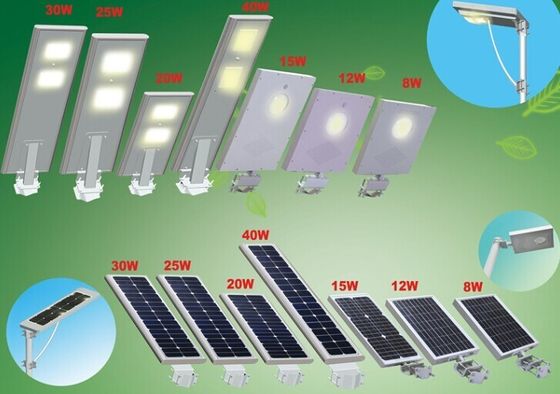 Penghematan Energi 60W Cool White IP66 luar Terpadu Solar LED Lampu jalan