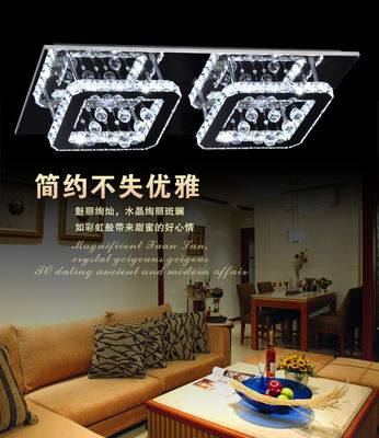 Kristal lampu langit-langit gantung kristal lampu pencahayaan fitting bentuk Rectangular